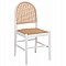 ΚΑΡΕΚΛΑ ΑΠΟ ΟΞΙΑ ΣΕ ΛΕΥΚΟ-RATTAN ΜΠΕΖ HM9407.03 43x50x87Yεκ.