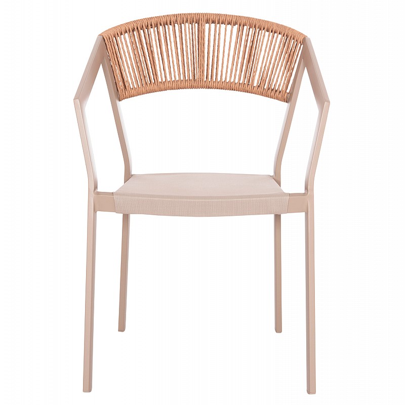 ΠΟΛΥΘΡΟΝΑ ΑΛΟΥΜΙΝΙΟΥ MIRI HM5891.03 ΣΑΜΠΑΝΙΖΕ ΣΚΕΛΕΤΟΣ&TEXTLINE- RATTAN 56x58x80.5Υ εκ.