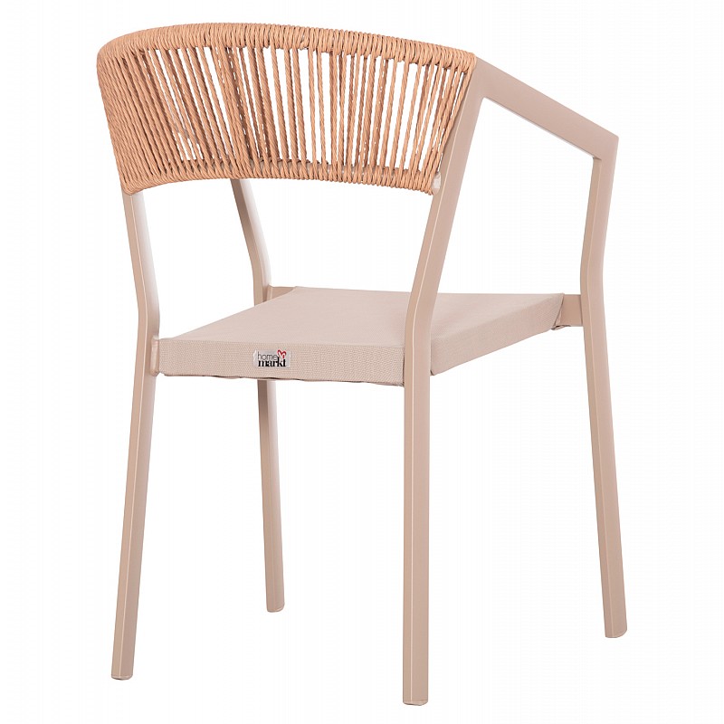 ΠΟΛΥΘΡΟΝΑ ΑΛΟΥΜΙΝΙΟΥ MIRI HM5891.03 ΣΑΜΠΑΝΙΖΕ ΣΚΕΛΕΤΟΣ&TEXTLINE- RATTAN 56x58x80.5Υ εκ.