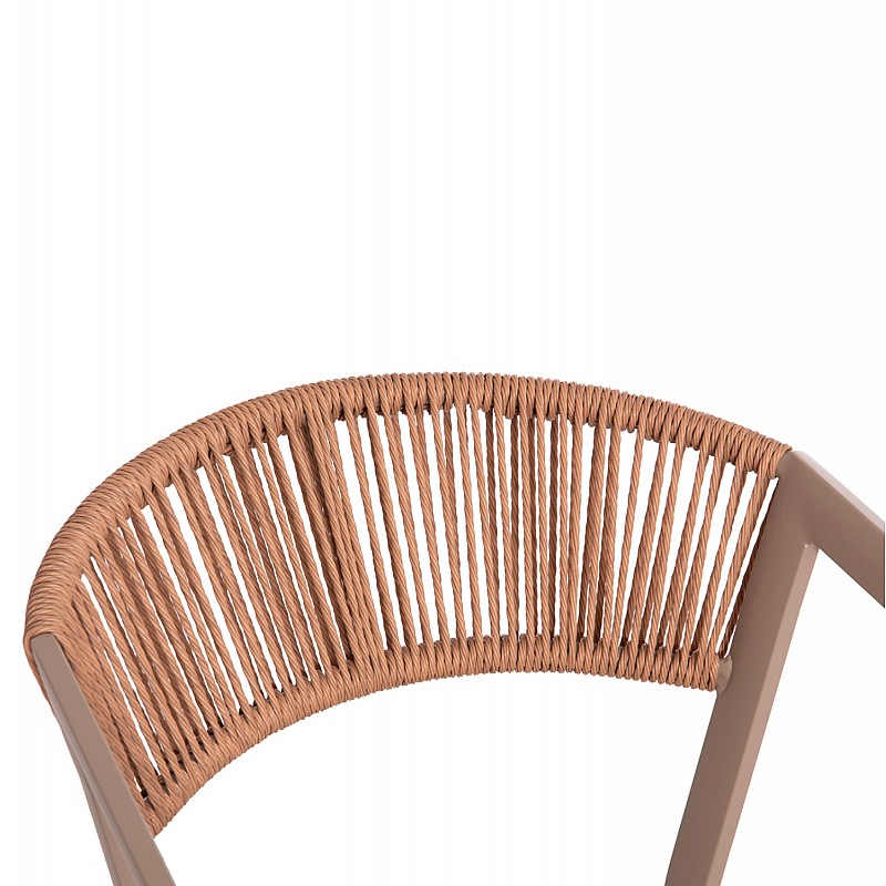 ΠΟΛΥΘΡΟΝΑ ΑΛΟΥΜΙΝΙΟΥ MIRI HM5891.03 ΣΑΜΠΑΝΙΖΕ ΣΚΕΛΕΤΟΣ&TEXTLINE- RATTAN 56x58x80.5Υ εκ.