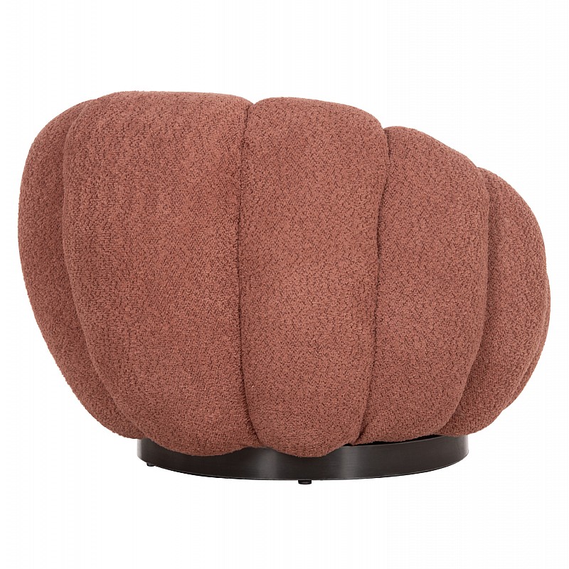 ΠΟΛΥΘΡΟΝΑ ΠΕΡΙΣΤΡΕΦΟΜΕΝΗ GRYMM HM9601.02 ΡΟΖ ΜΠΟΥΚΛΕ-ΜΑΥΡΗ ΜΕΤΑΛ. ΒΑΣΗ 90x93x65Υεκ.