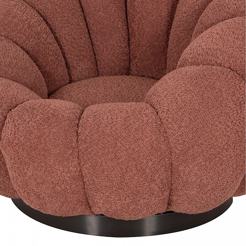 ΠΟΛΥΘΡΟΝΑ ΠΕΡΙΣΤΡΕΦΟΜΕΝΗ GRYMM HM9601.02 ΡΟΖ ΜΠΟΥΚΛΕ-ΜΑΥΡΗ ΜΕΤΑΛ. ΒΑΣΗ 90x93x65Υεκ.