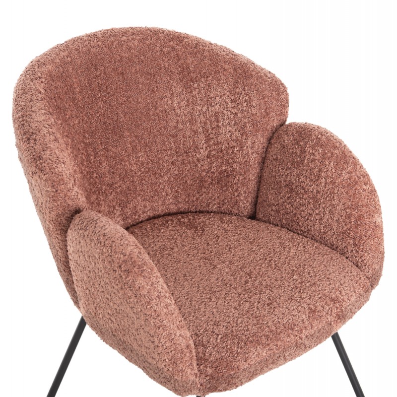 ΠΟΛΥΘΡΟΝΑ HARNIS HM9603.02 ΡΟΖ ΜΠΟΥΚΛΕ-ΜΑΥΡΑ ΜΕΤΑΛ.ΠΟΔΙΑ ΧΙΑΣΤΙ 59,5x64x77Υεκ