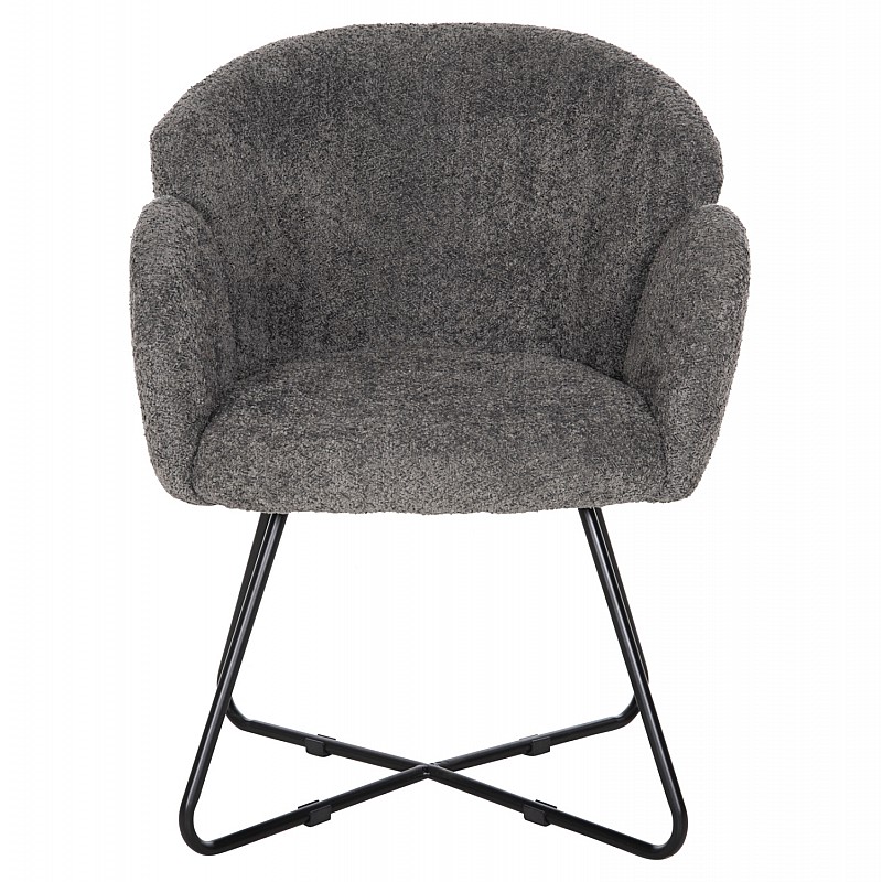 ΠΟΛΥΘΡΟΝΑ HARNIS HM9603.01 ΓΚΡΙ ΜΠΟΥΚΛΕ-ΜΑΥΡΑ ΜΕΤΑΛ.ΠΟΔΙΑ ΧΙΑΣΤΙ 59,5x64x77Υεκ