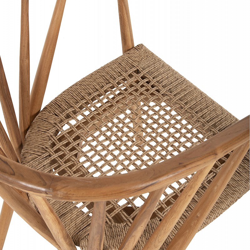 ΠΟΛΥΘΡΟΝΑ PERMAINE HM9825 ΞΥΛΟ ΤΕΑΚ-ΣΥΝΘΕΤΙΚΟ ΣΧΟΙΝΙ ΦΥΣΙΚΟ 57,5x59,5x82Yεκ.