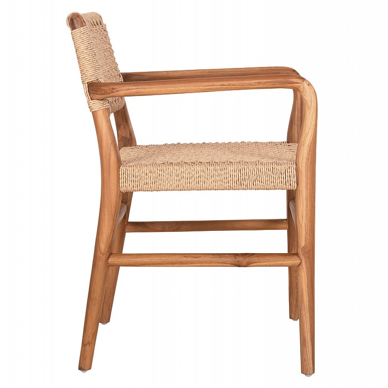 ΠΟΛΥΘΡΟΝΑ ROSCO HM6132 ΞΥΛΟ ΤΕΑΚ ΦΥΣΙΚΟ-ΣΧΟΙΝΙ VIRO ΜΠΕΖ 56x54,5x78Υεκ.