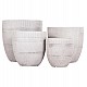 ΣΕΤ 4ΤΜΧ ΓΛΑΣΤΡΕΣ ΣΤΡΟΓΓΥΛΕΣ ΣΕΙΡΑ GARDENER HM4719 FIBERCLAY-ΧΡΩΜΑ CEMENT Φ44x43Υεκ
