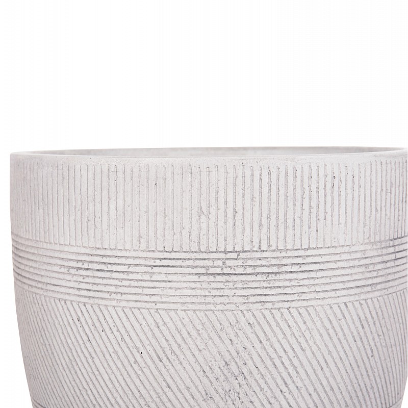 ΣΕΤ 4ΤΜΧ ΓΛΑΣΤΡΕΣ ΣΤΡΟΓΓΥΛΕΣ ΣΕΙΡΑ GARDENER HM4719 FIBERCLAY-ΧΡΩΜΑ CEMENT Φ44x43Υεκ