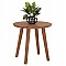 TΡΑΠΕΖΙ ΤΡΑΠΕΖΑΡΙΑΣ ΣΤΡΟΓΓΥΛΟ DANTE HM6379 ΞΥΛΟ TEAK Φ80x75Υεκ.
