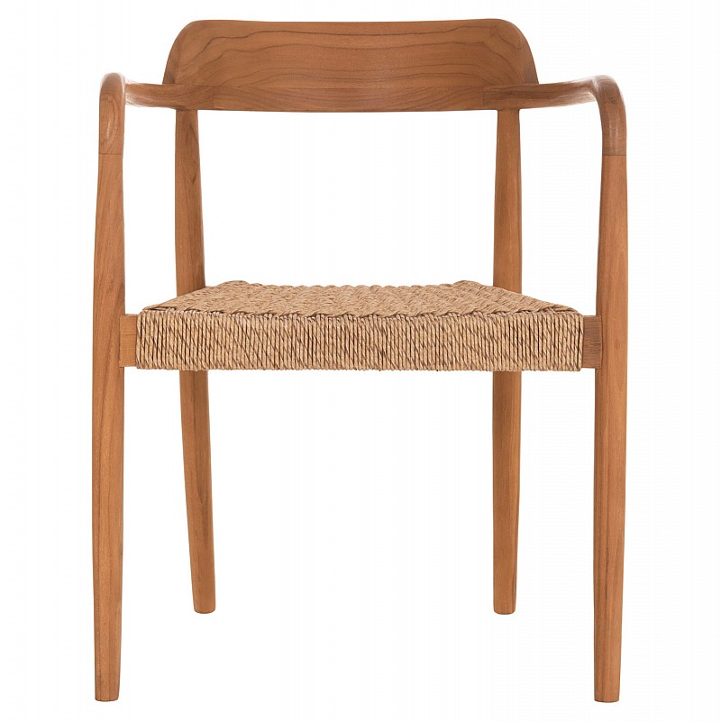 ΠΟΛΥΘΡΟΝΑ ΤΡΑΠΕΖΑΡΙΑΣ ROBBY HM18350 ΞΥΛΟ TEAK & ΣΧΟΙΝΙ VIRO ΦΥΣΙΚΟ 55x50x71Υεκ.