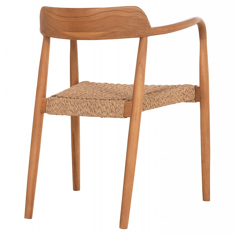 ΠΟΛΥΘΡΟΝΑ ΤΡΑΠΕΖΑΡΙΑΣ ROBBY HM18350 ΞΥΛΟ TEAK & ΣΧΟΙΝΙ VIRO ΦΥΣΙΚΟ 55x50x71Υεκ.