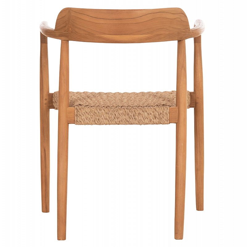 ΠΟΛΥΘΡΟΝΑ ΤΡΑΠΕΖΑΡΙΑΣ ROBBY HM18350 ΞΥΛΟ TEAK & ΣΧΟΙΝΙ VIRO ΦΥΣΙΚΟ 55x50x71Υεκ.