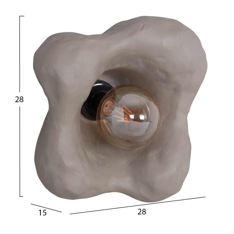 ΕΠΙΤΟΙΧΙΟ ΦΩΤΙΣΤΙΚΟ LUXON HM4701.03M FIBER CEMENT ΣΕ ΓΚΡΙ 28x15x28Υεκ.