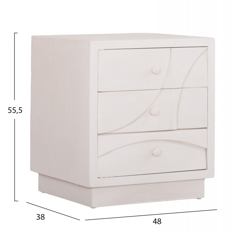 ΚΟΜΟΔΙΝΟ ΣΕΙΡΑ SANTORINI HM18047 MDF ΣΕ ΥΠΟΛΕΥΚΟ ΧΡΩΜΑ-3 ΣΥΡΤΑΡIA 48x38x55,5Υεκ. ΚΟΜΟΔΙΝΟ ΣΕΙΡΑ SANTORINI HM18047 MDF ΣΕ ΥΠΟΛΕΥΚΟ ΧΡΩΜΑ-3 ΣΥΡΤΑΡIA 48x38x55,5Υεκ.