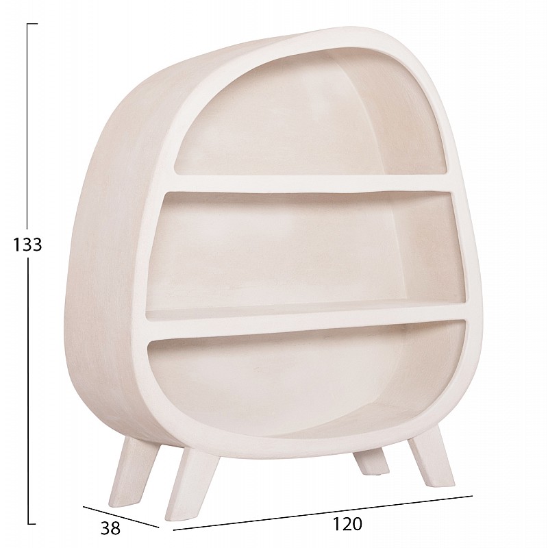 ΡΑΦΙΕΡΑ ΣΕΙΡΑ SANTORINI HM18060.01 MDF ΣΕ ΥΠΟΛΕΥΚΟ ΧΡΩΜΑ 120x38x133Υεκ.