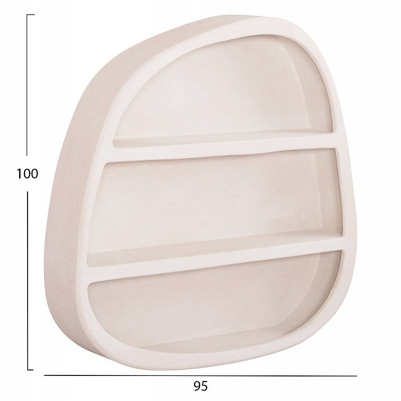 ΡΑΦΙ ΤΟΙΧΟΥ ΣΕΙΡΑ SANTORINI HM18058 MDF ΣΕ ΥΠΟΛΕΥΚΟ ΧΡΩΜΑ 95x18x100Υεκ.