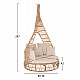 ΚΑΝΑΠΕΣ ΕΞΩΤ.ΧΩΡΟΥ ΣΤΡΟΓΓΥΛΟΣ MARJOM HM9765 ΦΥΣΙΚΟ RATTAN-ΕΚΡΟΥ ΥΦΑΣΜΑ Φ148x287Υεκ.