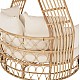 ΚΑΝΑΠΕΣ ΕΞΩΤ.ΧΩΡΟΥ ΣΤΡΟΓΓΥΛΟΣ MARJOM HM9765 ΦΥΣΙΚΟ RATTAN-ΕΚΡΟΥ ΥΦΑΣΜΑ Φ148x287Υεκ.