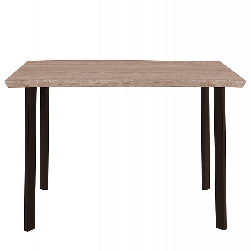 ΤΡΑΠΕΖΙ ΤΡΑΠΕΖΑΡΙΑΣ PALANI 110X70 SONAMA ΜΕ ΜΑΥΡΑ ΠΟΔΙΑ HM8333