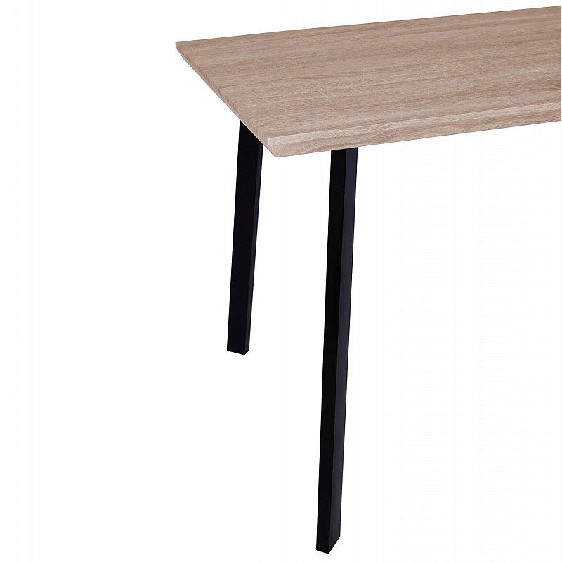 ΤΡΑΠΕΖΙ ΤΡΑΠΕΖΑΡΙΑΣ OFIRA 140X80 SONAMA ΜΕ ΜΑΥΡΑ ΠΟΔΙΑ HM8374