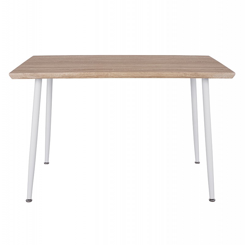 ΤΡΑΠΕΖΙ ΤΡΑΠΕΖΑΡΙΑΣ PALOMA HM8334.02, 120X70X76,5- SONOMA, ΛΕΥΚΑ ΠΟΔΙΑ