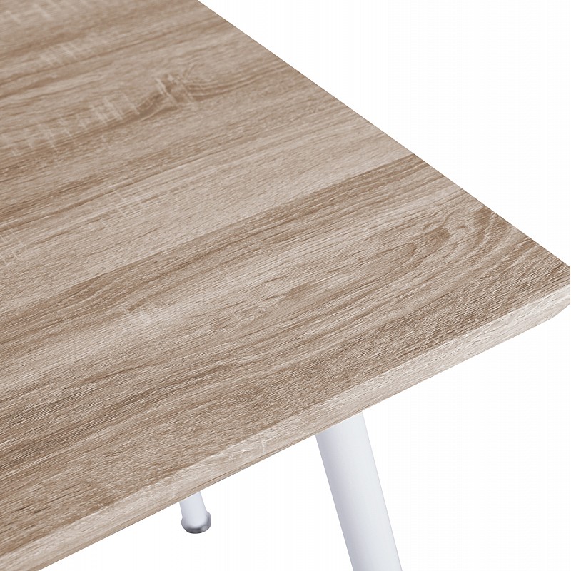 ΤΡΑΠΕΖΙ ΤΡΑΠΕΖΑΡΙΑΣ PALOMA HM8334.02, 120X70X76,5- SONOMA, ΛΕΥΚΑ ΠΟΔΙΑ