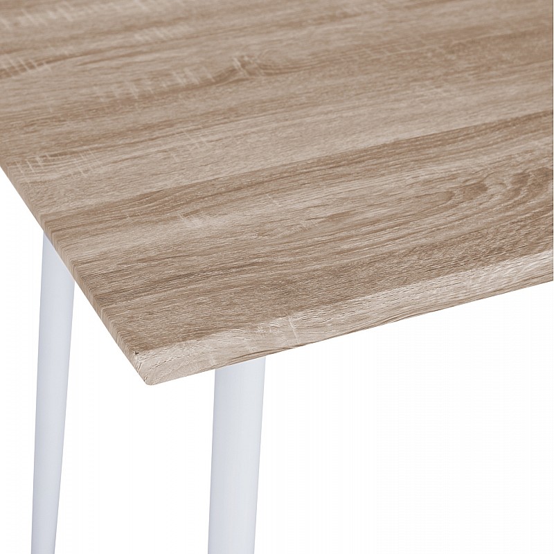 ΤΡΑΠΕΖΙ ΤΡΑΠΕΖΑΡΙΑΣ PALOMA HM8334.02, 120X70X76,5- SONOMA, ΛΕΥΚΑ ΠΟΔΙΑ