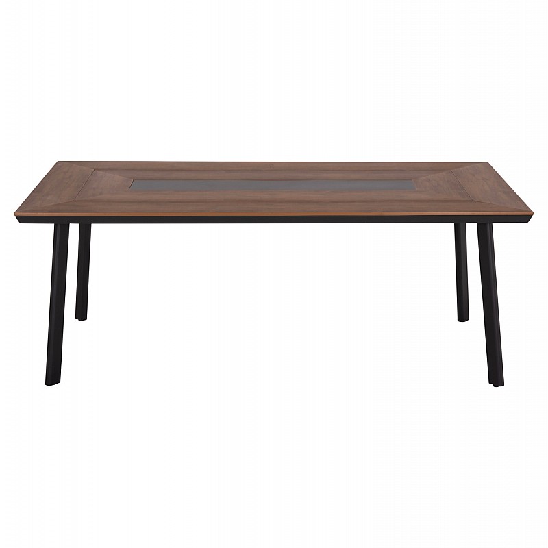 ΤΡΑΠΕΖΙ ΑΛΟΥΜΙΝΙΟΥ TABER ΜΕ POLYWOOD 200X100 ΓΚΡΙ HM5131.12