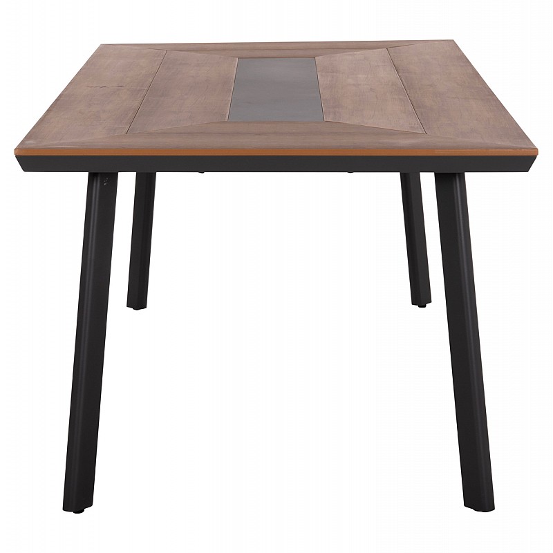 ΤΡΑΠΕΖΙ ΑΛΟΥΜΙΝΙΟΥ TABER ΜΕ POLYWOOD 200X100 ΓΚΡΙ HM5131.12