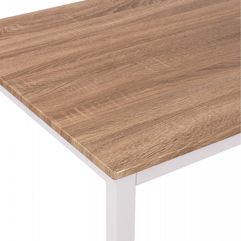 ΤΡΑΠΕΖΙ ΤΡΑΠΕΖΑΡΙΑΣ PANYA HM8332.02, 110X70Χ76, SONOMA, ΛΕΥΚΑ ΠΟΔΙΑ