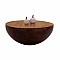 ΔΙΑΚΟΣΜΗΤΙΚΟ ΤΡΑΠΕΖΙ ΣΑΛΟΝΙΟΥ BOWL Φ90X40Yεκ. RUSTY ΜΕ ΞΥΛΟ ΑΚΑΚΙΑΣ HM8717.02