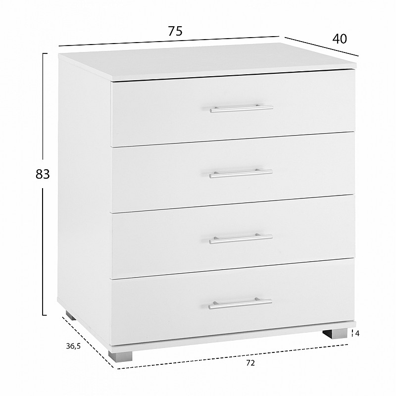 ΣΥΡΤΑΡΙΕΡΑ ΜΕΛΑΜΙΝΗΣ BRIANA HM2204.05 ME 4 ΣΥΡΤΑΡΙΑ ΛΕΥΚΗ 75x40x83Y εκ. ΣΥΡΤΑΡΙΕΡΑ ΜΕΛΑΜΙΝΗΣ BRIANA HM2204.05 ME 4 ΣΥΡΤΑΡΙΑ ΛΕΥΚΗ 75x40x83Y εκ.