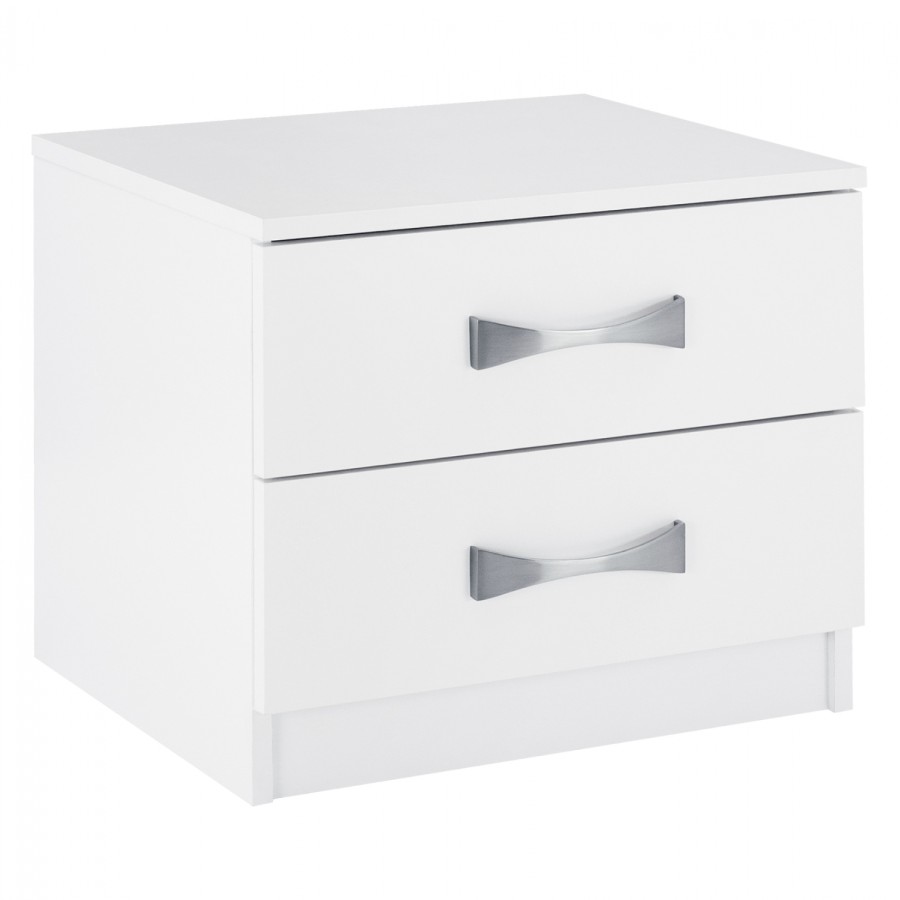 ΚΟΜΟΔΙΝΟ ΜΕ 2 ΣΥΡΤΑΡΙΑ ASHLYN ΚΑΙ ΑΣΗΜΙ ΧΕΡΟΥΛΙ HM2235.05 ΛΕΥΚΟ 48x40,5x41,5Y εκ.