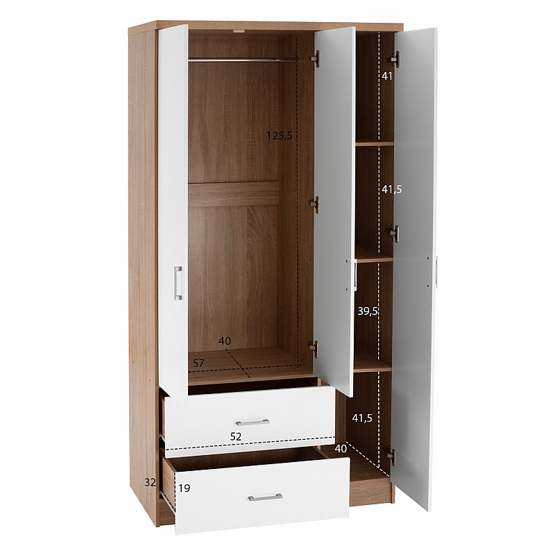 ΝΤΟΥΛΑΠΑ 3ΦΥΛΛΗ ME 2 ΣΥΡΤΑΡΙΑ CAESAR HM340.06 SONAMA - ΛΕΥΚO 89x42,5x181 εκ. ΝΤΟΥΛΑΠΑ 3ΦΥΛΛΗ ME 2 ΣΥΡΤΑΡΙΑ CAESAR HM340.06 SONAMA - ΛΕΥΚO 89x42,5x181 εκ.