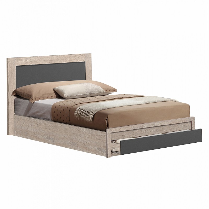 ΚΡΕΒΑΤΙ MELANY HM346.04 ΜΕ 1 ΣΥΡΤΑΡΙ SONOMA-ΣΚΟΥΡΟ ΓΚΡΙ ΓΙΑ ΣΤΡΩΜΑ 90Χ190 εκ. ΚΡΕΒΑΤΙ MELANY HM346.04 ΜΕ 1 ΣΥΡΤΑΡΙ SONOMA-ΣΚΟΥΡΟ ΓΚΡΙ ΓΙΑ ΣΤΡΩΜΑ 90Χ190 εκ.
