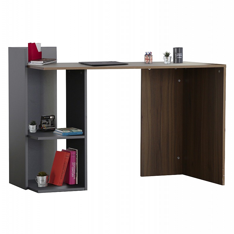 ΓΡΑΦΕΙΟ ΜΕΛΑΜΙΝΗΣ HM8994.01 ΚΑΡΥΔΙ ΓΚΡΙ 112x55x85Y εκ.