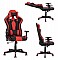 ΚΑΡΕΚΛΑ ΓΡΑΦΕΙΟΥ GAMING DOCKS HM1162.01 ΜΑΥΡΟ ΚΟΚΚΙΝΟ PU 67x70x130 εκ.