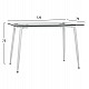 ΤΡΑΠΕΖΙ ΚΟΥΖΙΝΑΣ ΜΕΤΑΛΛΙΚΟ IDELLA ΛΕΥΚΟ ΜΑΤ ΜΕ ΓΥΑΛΙ HM8498.03 120X70X75Υ εκ.