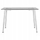 ΤΡΑΠΕΖΙ ΚΟΥΖΙΝΑΣ ΜΕΤΑΛΛΙΚΟ IDELLA ΛΕΥΚΟ ΜΑΤ ΜΕ ΓΥΑΛΙ HM8498.03 120X70X75Υ εκ.