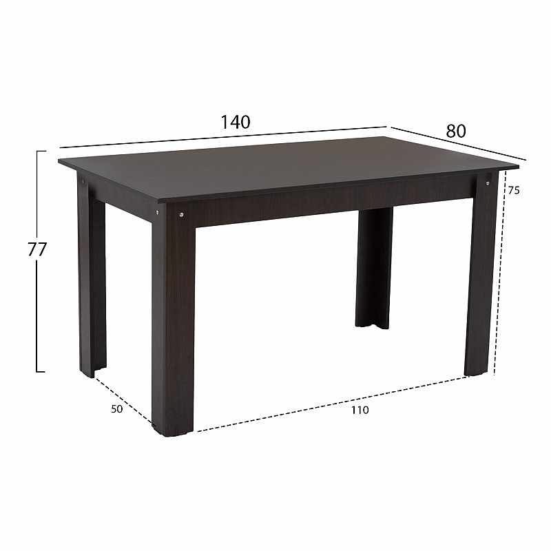ΤΡΑΠΕΖΙ ΚΟΥΖΙΝΑΣ KELVIN 140x80x77Υεκ. WENGE HM2429.02 ΤΡΑΠΕΖΙ ΚΟΥΖΙΝΑΣ KELVIN 140x80x77Υεκ. WENGE HM2429.02