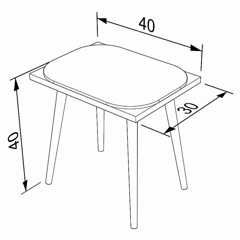 ΣΚΑΜΠΟ ΤΟΥΑΛΕΤΑΣ DAYANITA ΜΕ ΜΑΞΙΛΑΡΙ HM9209 SONAMA ΛΕΥΚΟ 40x30x40Y εκ.