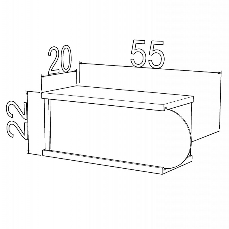 ΣΕΤ ΡΑΦΙΑ ΤΟΙΧΟΥ 2ΤΜΧ ΜΕΛΑΜΙΝΗΣ SILLIA HM9192.01 ΚΑΡΥΔΙ ΕΚΡΟΥ 55x20x22Y εκ.