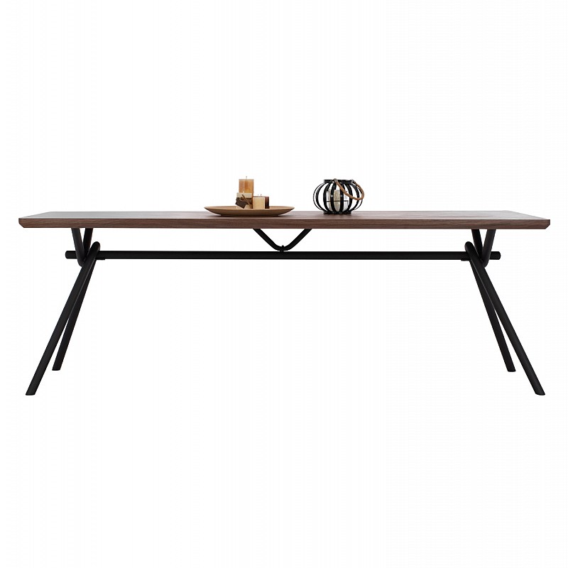 ΤΡΑΠΕΖΙ ΤΡΑΠΕΖΑΡΙΑΣ MANDY HM9303.02 ΚΑΠΛΑΜΑΣ ΚΑΡΥΔΙΑΣ ΡΟΥΣΤΙΚ ΣΤΥΛ 220x90x75Υ εκ.