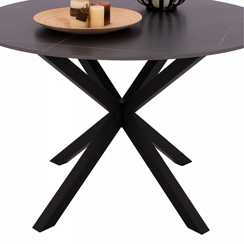 ΤΡΑΠΕΖΙ ΤΡΑΠΕΖΑΡΙΑΣ ΣΤΡΟΓΓΥΛΟ SYNTEC HM9309.01 SINTERED STONE ΜΑΥΡΟ ΜΕΤΑΛΛΙΚΑ ΠΟΔΙΑ Φ115x75Y εκ. ΤΡΑΠΕΖΙ ΤΡΑΠΕΖΑΡΙΑΣ ΣΤΡΟΓΓΥΛΟ SYNTEC HM9309.01 SINTERED STONE ΜΑΥΡΟ ΜΕΤΑΛΛΙΚΑ ΠΟΔΙΑ Φ115x75Y εκ.