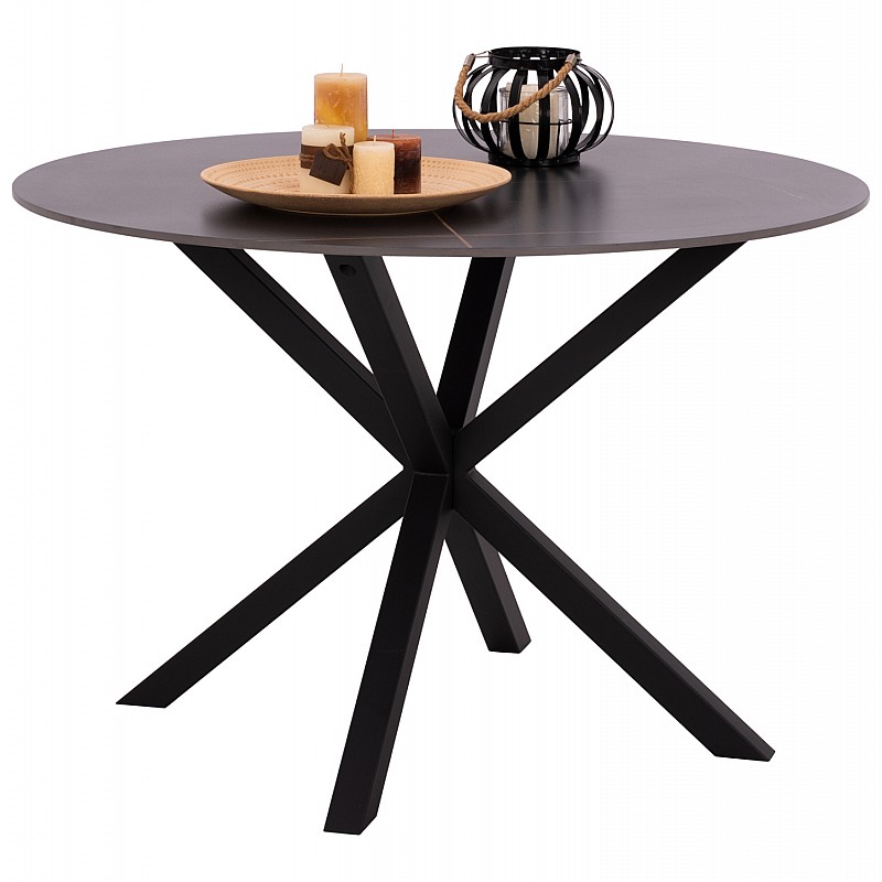 ΤΡΑΠΕΖΙ ΤΡΑΠΕΖΑΡΙΑΣ ΣΤΡΟΓΓΥΛΟ SYNTEC HM9309.01 SINTERED STONE ΜΑΥΡΟ ΜΕΤΑΛΛΙΚΑ ΠΟΔΙΑ Φ115x75Y εκ. ΤΡΑΠΕΖΙ ΤΡΑΠΕΖΑΡΙΑΣ ΣΤΡΟΓΓΥΛΟ SYNTEC HM9309.01 SINTERED STONE ΜΑΥΡΟ ΜΕΤΑΛΛΙΚΑ ΠΟΔΙΑ Φ115x75Y εκ.