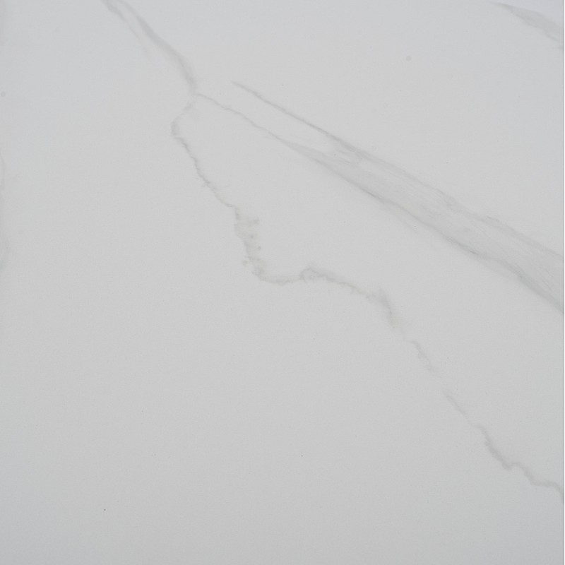 ΤΡΑΠΕΖΙ ΤΡΑΠΕΖΑΡΙΑΣ ΣΤΡΟΓΓΥΛΟ SYNTEC HM9309.02 SINTERED STONE ΛΕΥΚΟ ΜΕΤΑΛ.ΠΟΔΙΑ Φ115x75Y εκ.