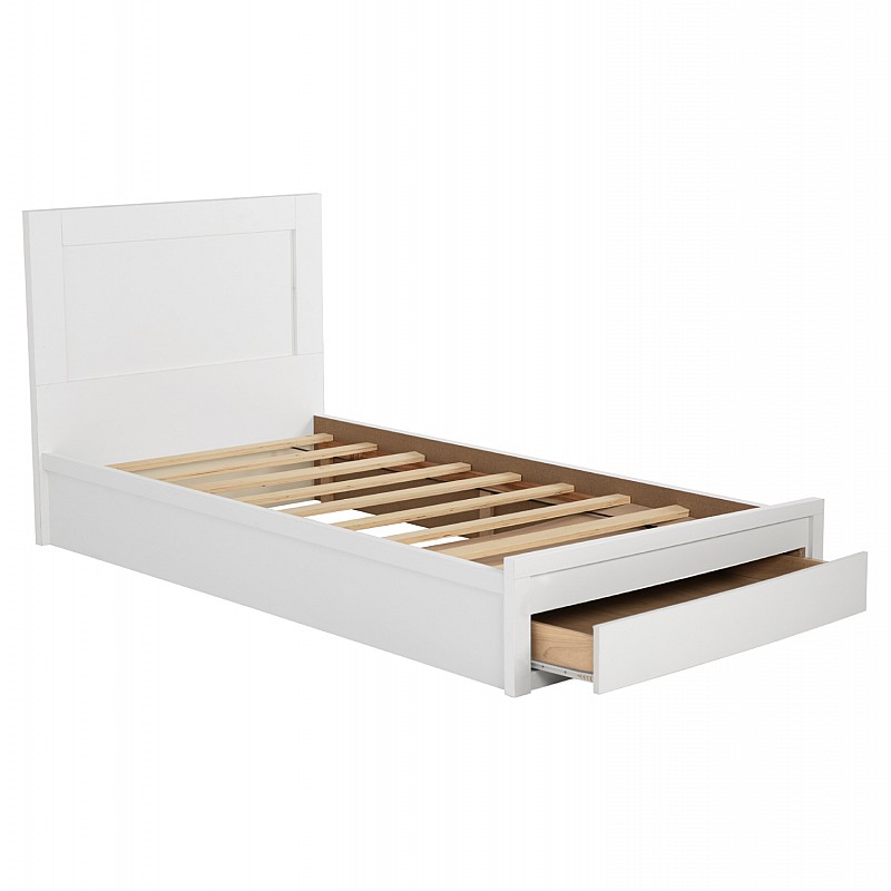 ΚΡΕΒΑΤΙ MELANY HM323.05 ΜΕ 1 ΣΥΡΤΑΡΙ ΛΕΥΚΟ ΓΙΑ ΣΤΡΩΜΑ 110Χ190 εκ.