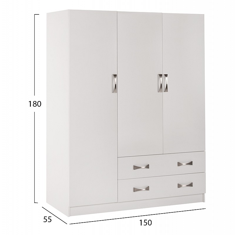 ΝΤΟΥΛΑΠΑ 3ΦΥΛΛΗ CARLY HM384.05 ΜΕ ΔΥΟ ΣΥΡΤΑΡΙΑ ΛΕΥΚΗ 150X55Χ180Υεκ. ΝΤΟΥΛΑΠΑ 3ΦΥΛΛΗ CARLY HM384.05 ΜΕ ΔΥΟ ΣΥΡΤΑΡΙΑ ΛΕΥΚΗ 150X55Χ180Υεκ.