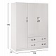 ΝΤΟΥΛΑΠΑ 3ΦΥΛΛΗ CARLY HM384.05 ΜΕ ΔΥΟ ΣΥΡΤΑΡΙΑ ΛΕΥΚΗ 150X55Χ180Υεκ. ΝΤΟΥΛΑΠΑ 3ΦΥΛΛΗ CARLY HM384.05 ΜΕ ΔΥΟ ΣΥΡΤΑΡΙΑ ΛΕΥΚΗ 150X55Χ180Υεκ.