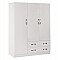 ΝΤΟΥΛΑΠΑ 3ΦΥΛΛΗ CARLY HM384.05 ΜΕ ΔΥΟ ΣΥΡΤΑΡΙΑ ΛΕΥΚΗ 150X55Χ180Υεκ.